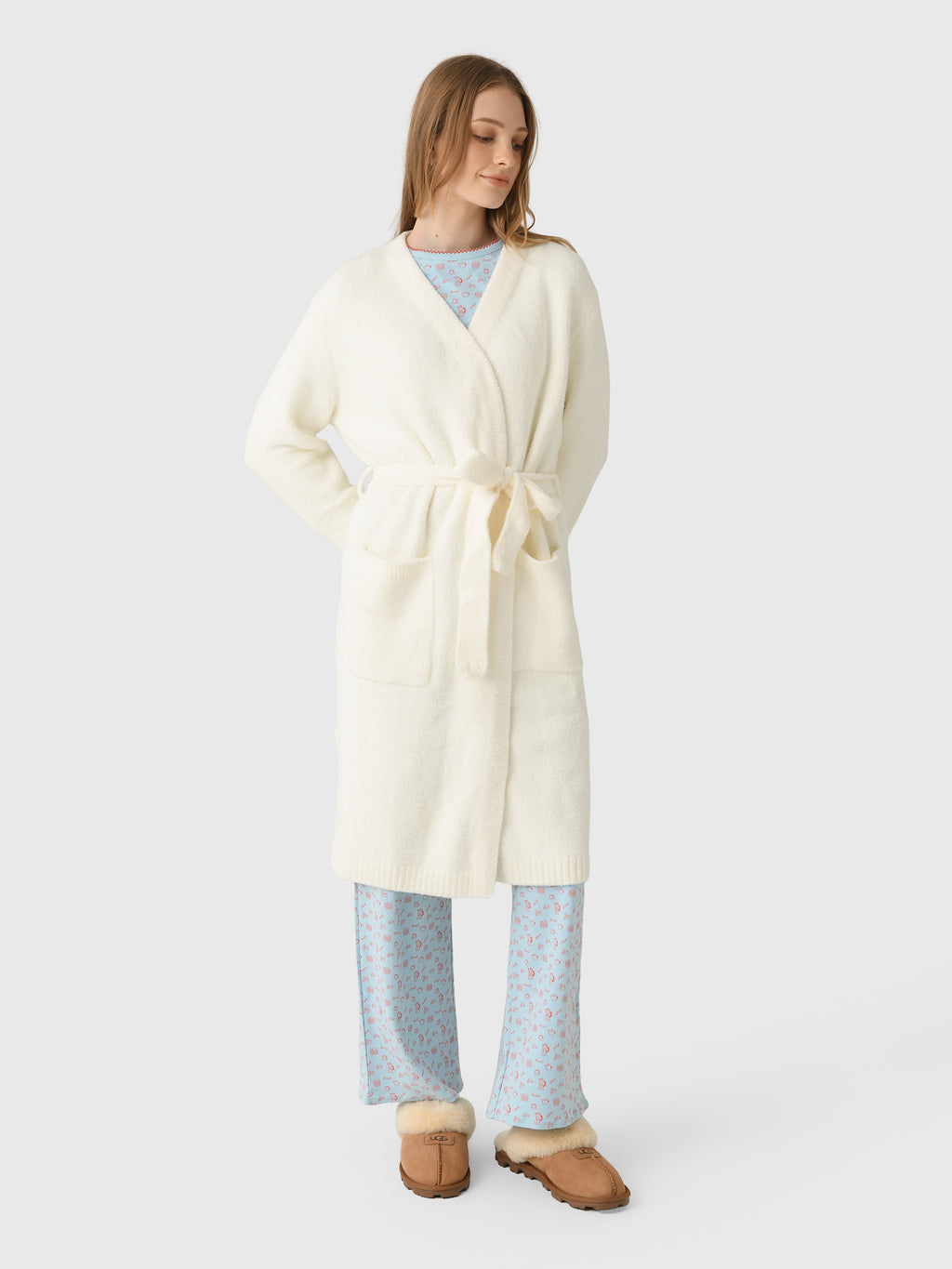Barefoot Dreams Women's CozyChic Luxe Rib Robe - Saint Bernard