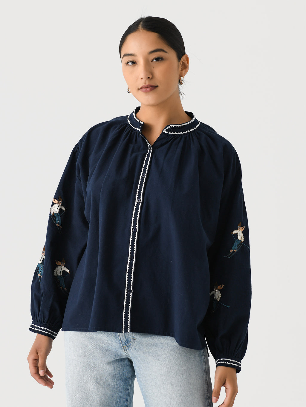 Benaras Women's Ski Girl Top - Saint Bernard