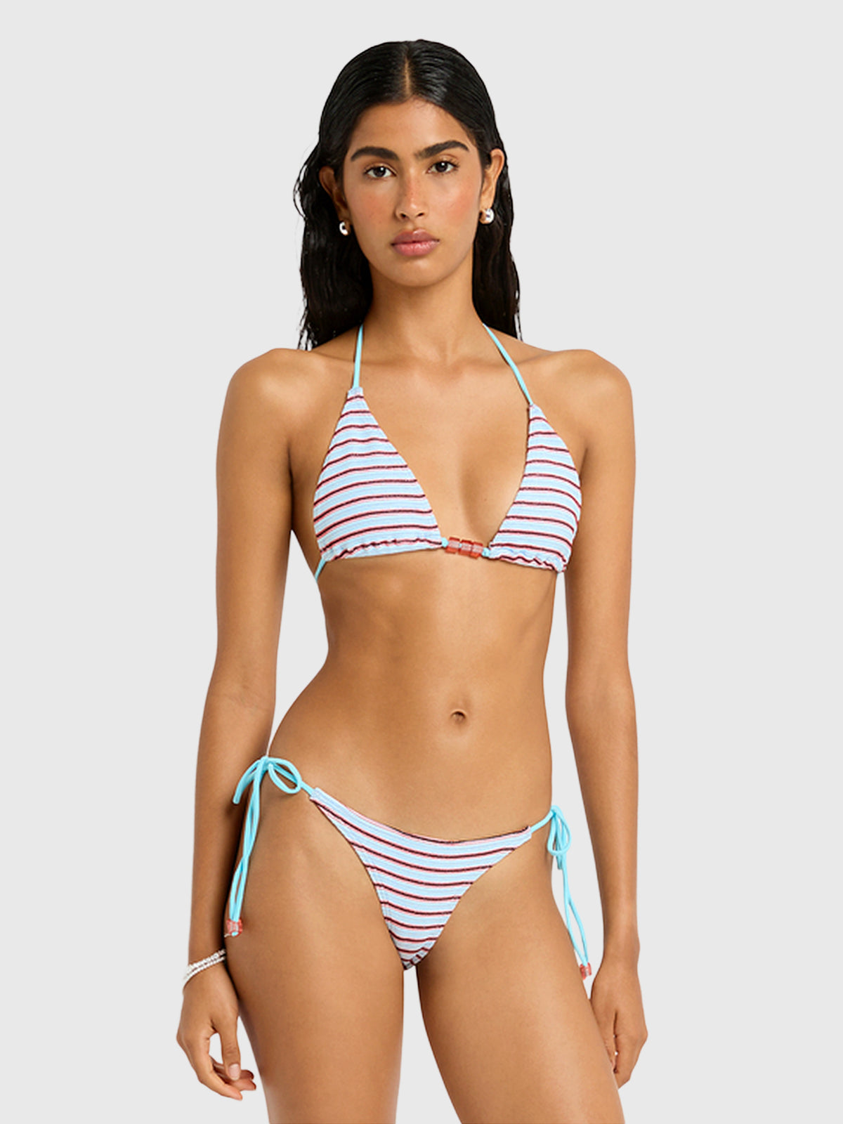 Bond Eye Women's Beaded Ingrid Triangle Bikini Top - Saint Bernard