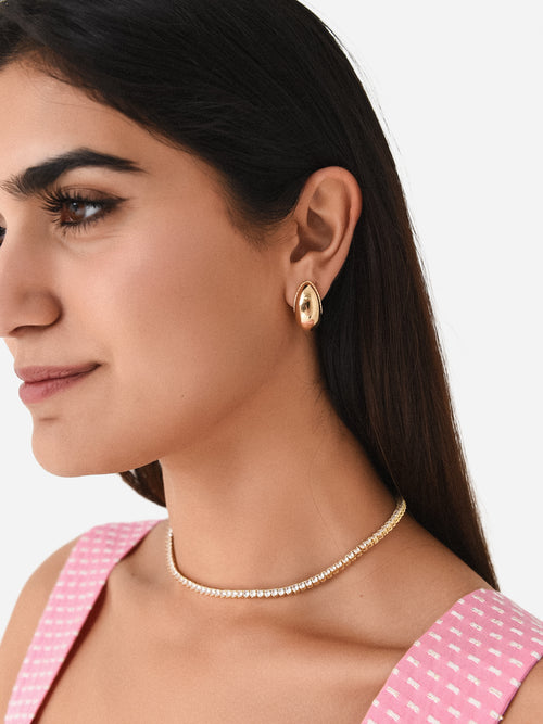 Alexa Leigh Women's Bean Hoop Earrings