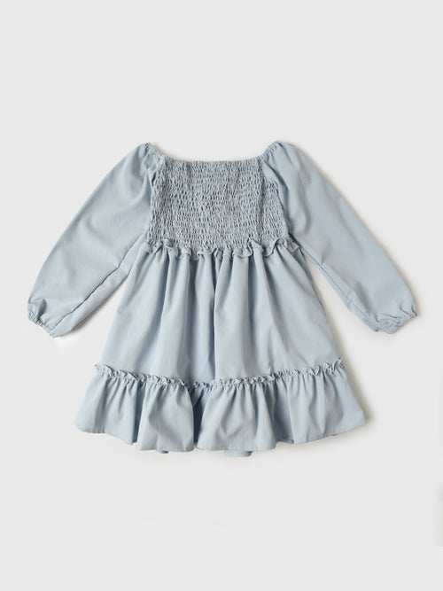 Be Elizabeth Girls' Smocked Long Sleeve Dress
