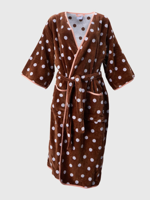 Weezie Women's Bell Sleeve Plush Robe - Saint Bernard