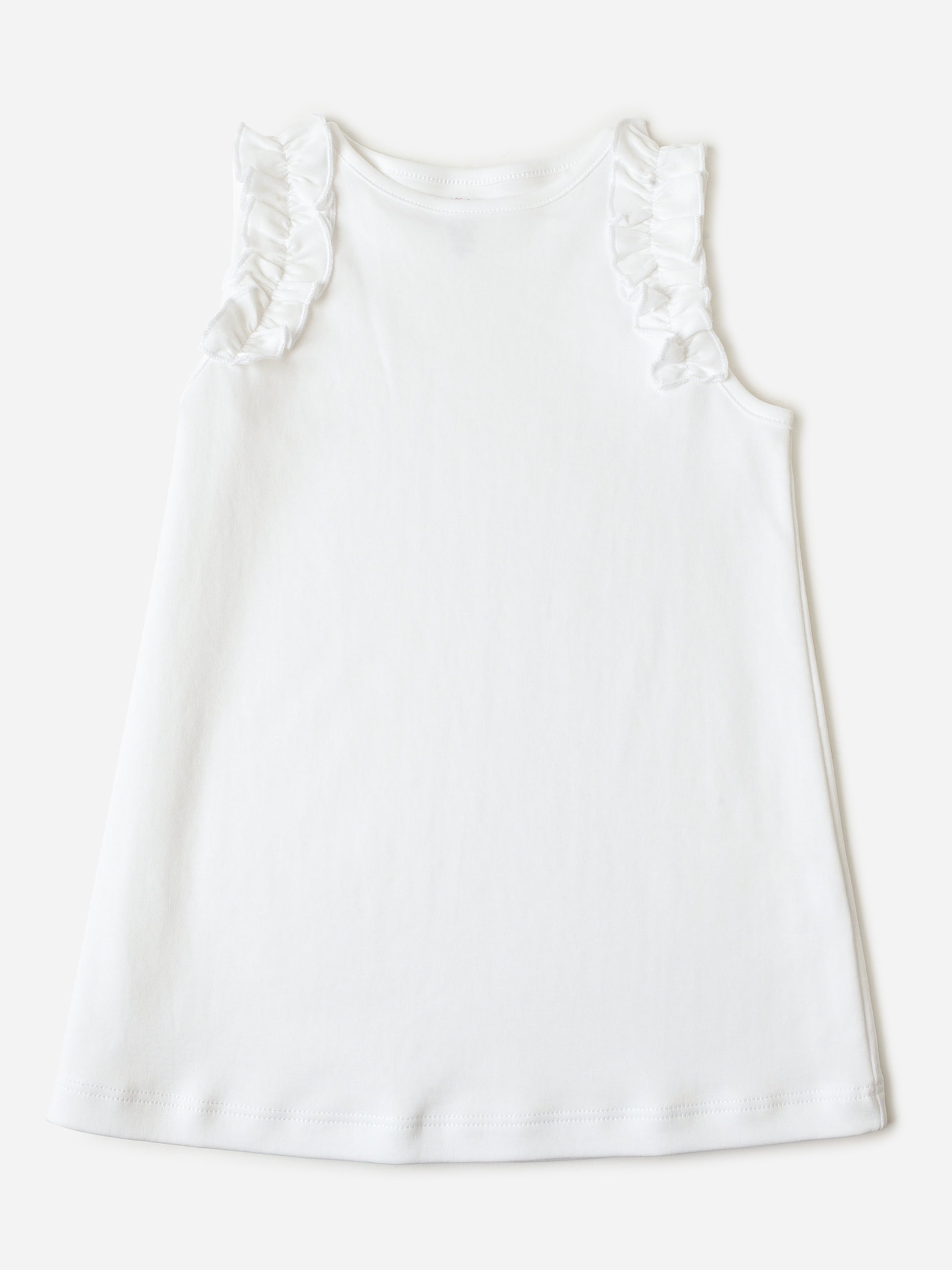 Be Elizabeth Girls' Ruffled Shoulder Sleeveless Top - Saint Bernard