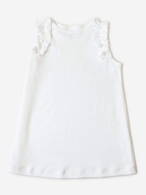 Be Elizabeth Girls' Ruffled Shoulder Sleeveless Top