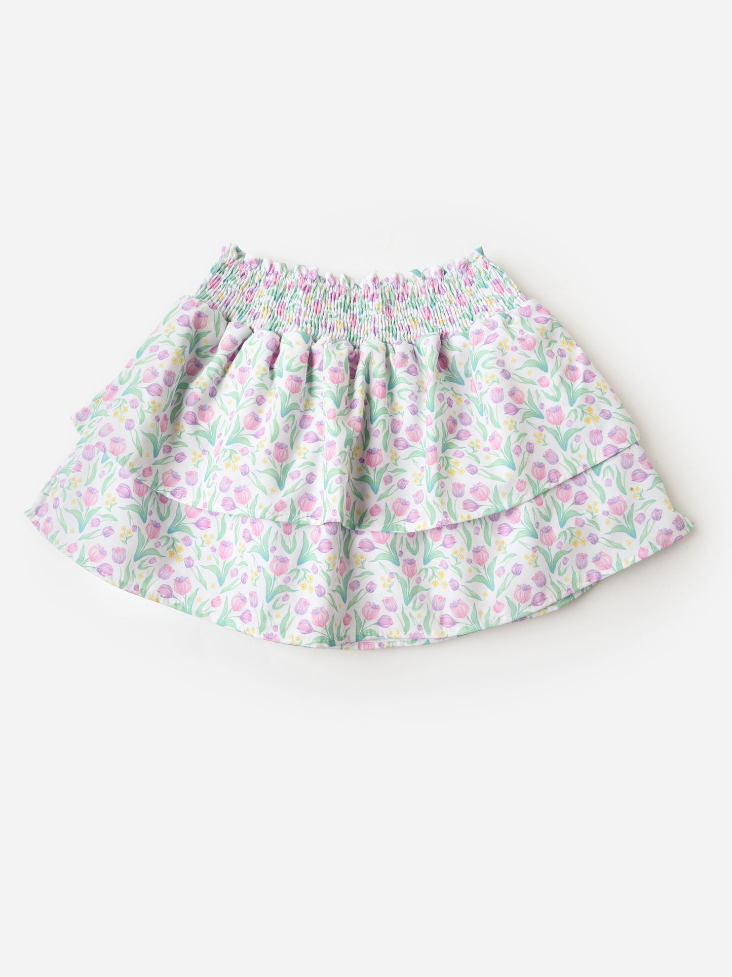 Be Elizabeth Girls' Smocked Ruffle Skirt