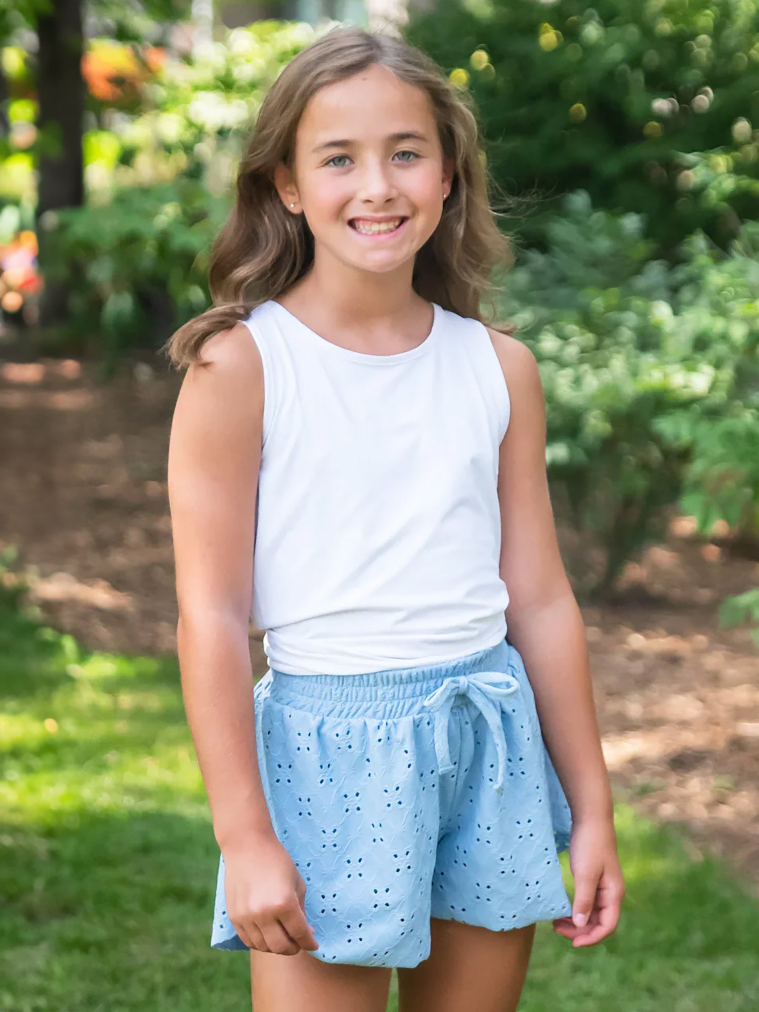 Be Elizabeth Girls' Tie Back Athleisure Top - Saint Bernard