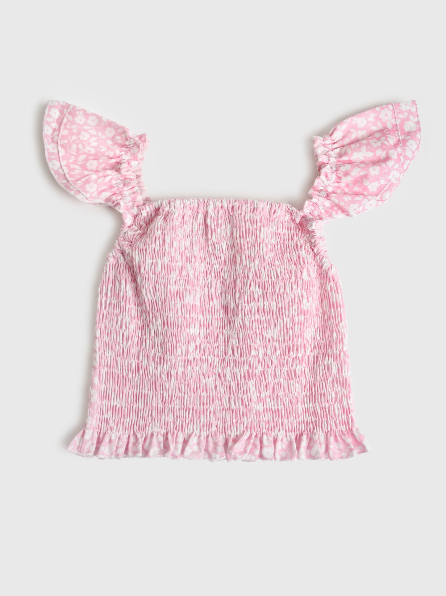 Be Elizabeth Girls' Floral Smocked Top - Saint Bernard