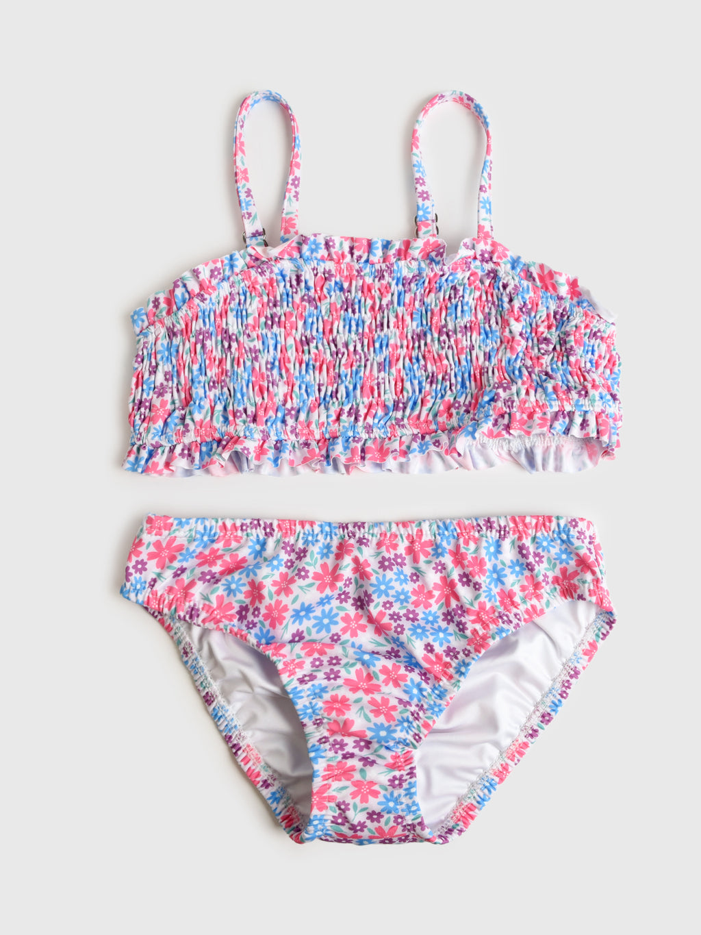 Be Elizabeth Girls' Smocked Bikini Set - Saint Bernard