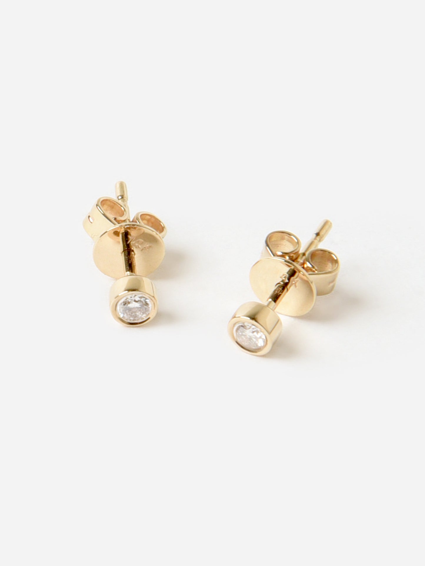 Francie B. Bezel Stud Earrings - Saint Bernard