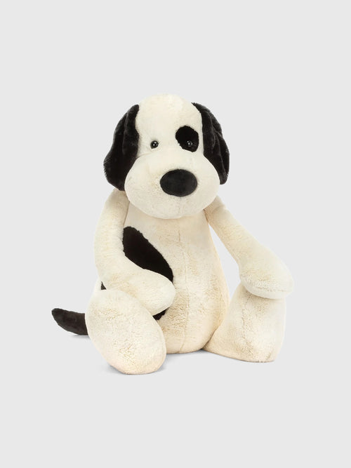 Jellycat Gigantic Bashful Black & Cream Puppy Plush