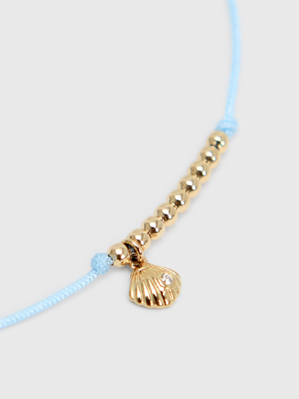 Sydney Evan Tiny Clam Shell Cord Bracelet - Saint Bernard