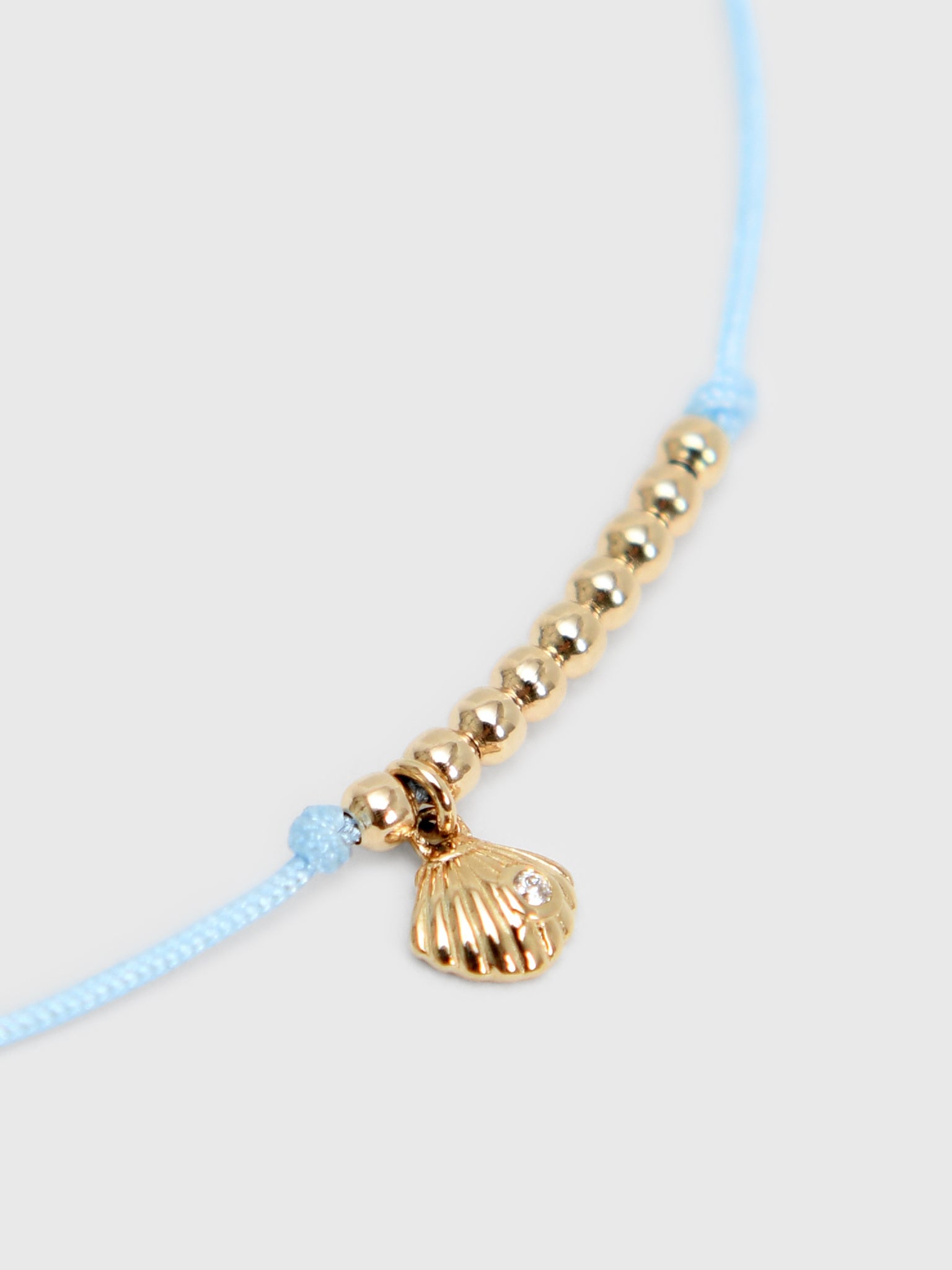 Sydney Evan Tiny Clam Shell Cord Bracelet - Saint Bernard