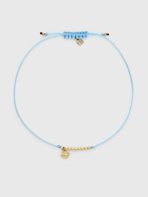 Sydney Evan Tiny Clam Shell Cord Bracelet