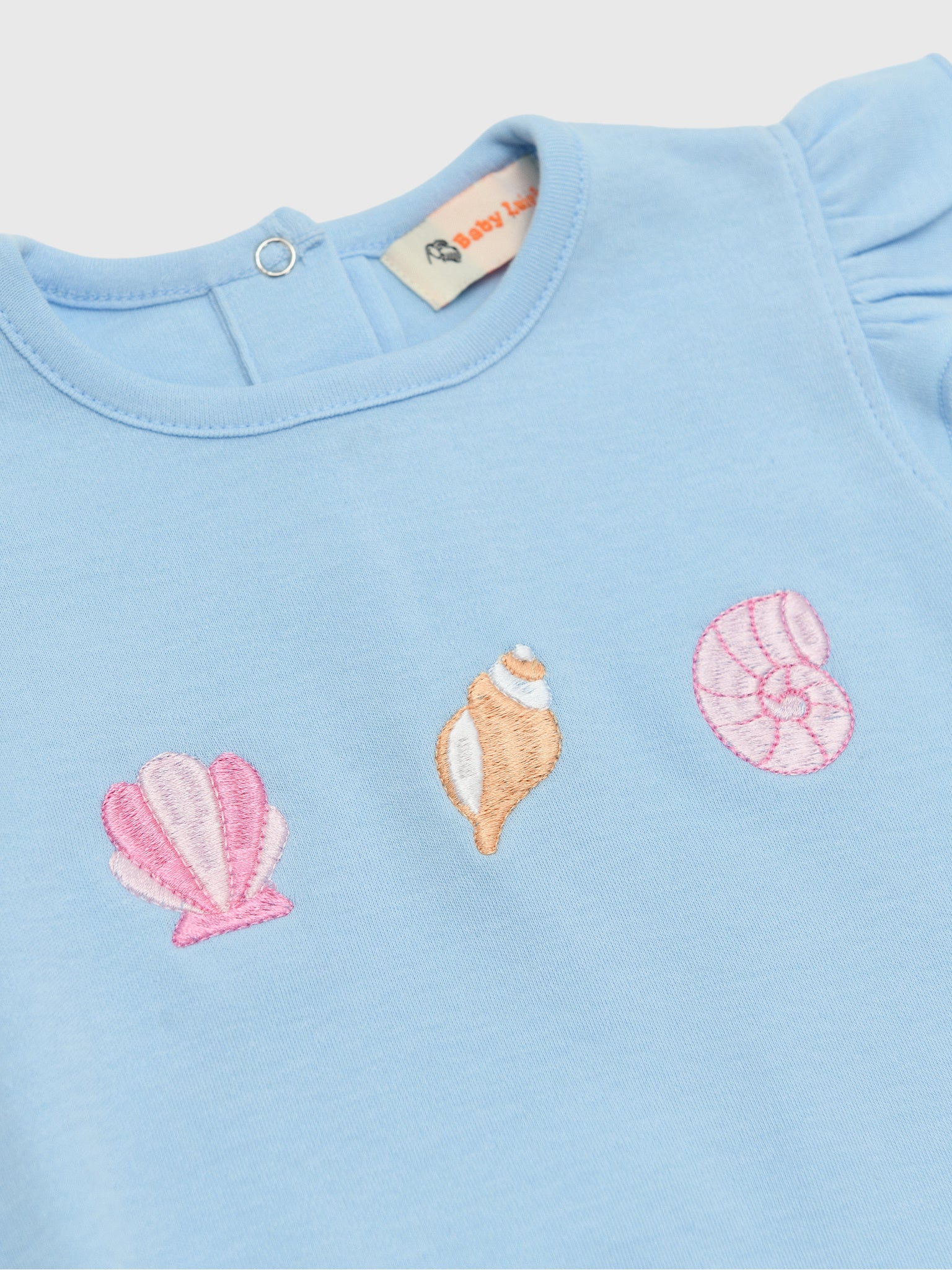 Luigi Baby Girls' Beach Shell Onesie