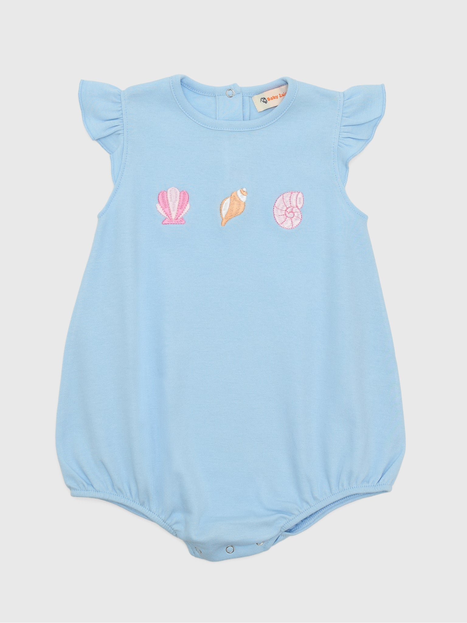 Luigi Baby Girls' Beach Shell Onesie