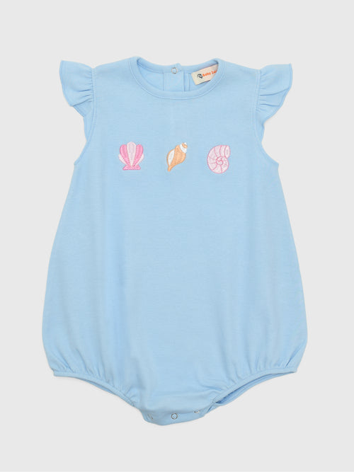 Luigi Baby Girls' Beach Shell Onesie