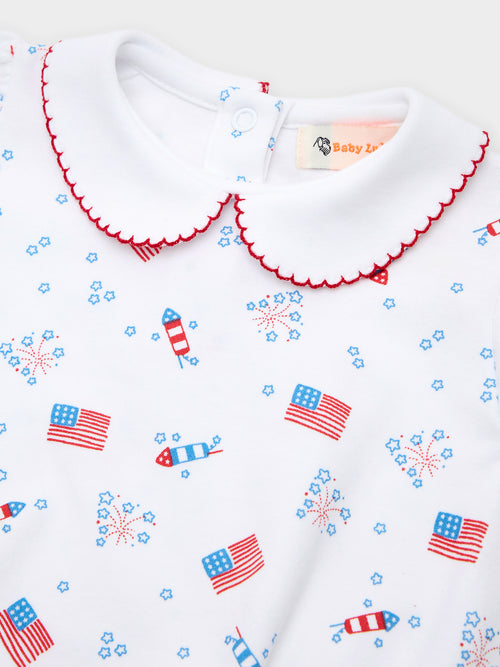 Luigi Baby Girls' 4th Of July Bubble