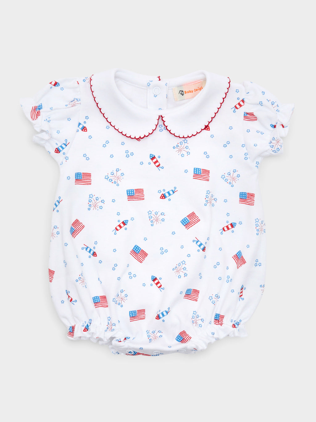 Luigi Baby Girls' 4th Of July Bubble - Saint Bernard