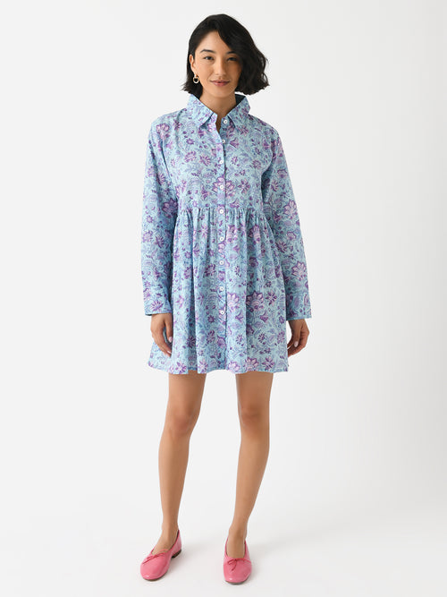 Sur La Vague Women's Blue Button Dress