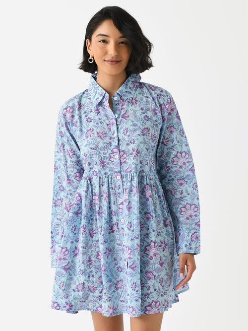 Sur La Vague Women's Blue Button Dress