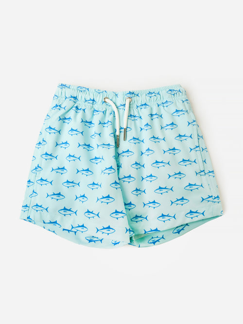 Bermies Boys' Blue Tuna Swim Trunk