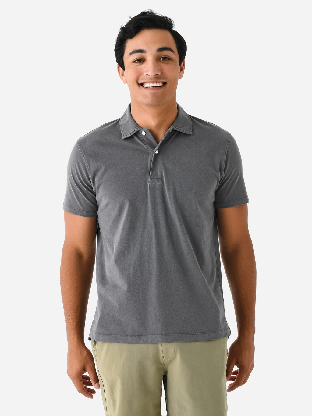 Buck Mason Men's Sueded Cotton Polo - Saint Bernard