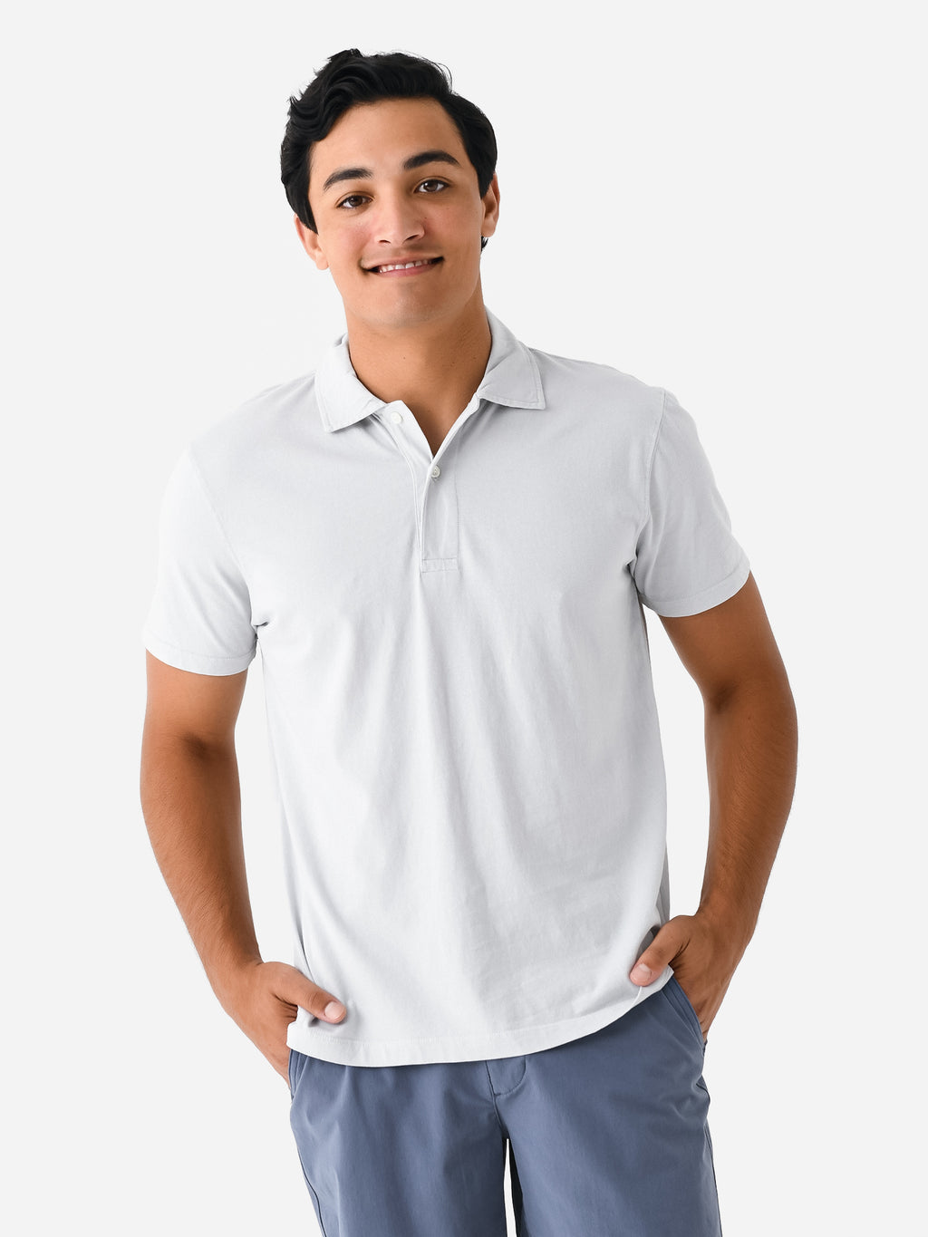 Buck Mason Men's Sueded Cotton Polo - Saint Bernard