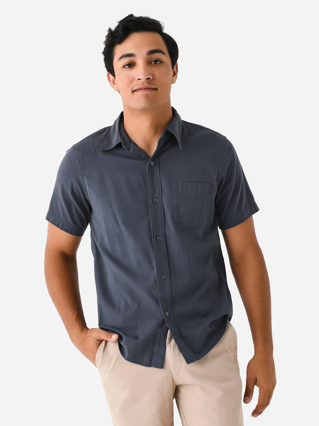 Buck Mason Men's Draped Twill One Pocket Shirt - Saint Bernard