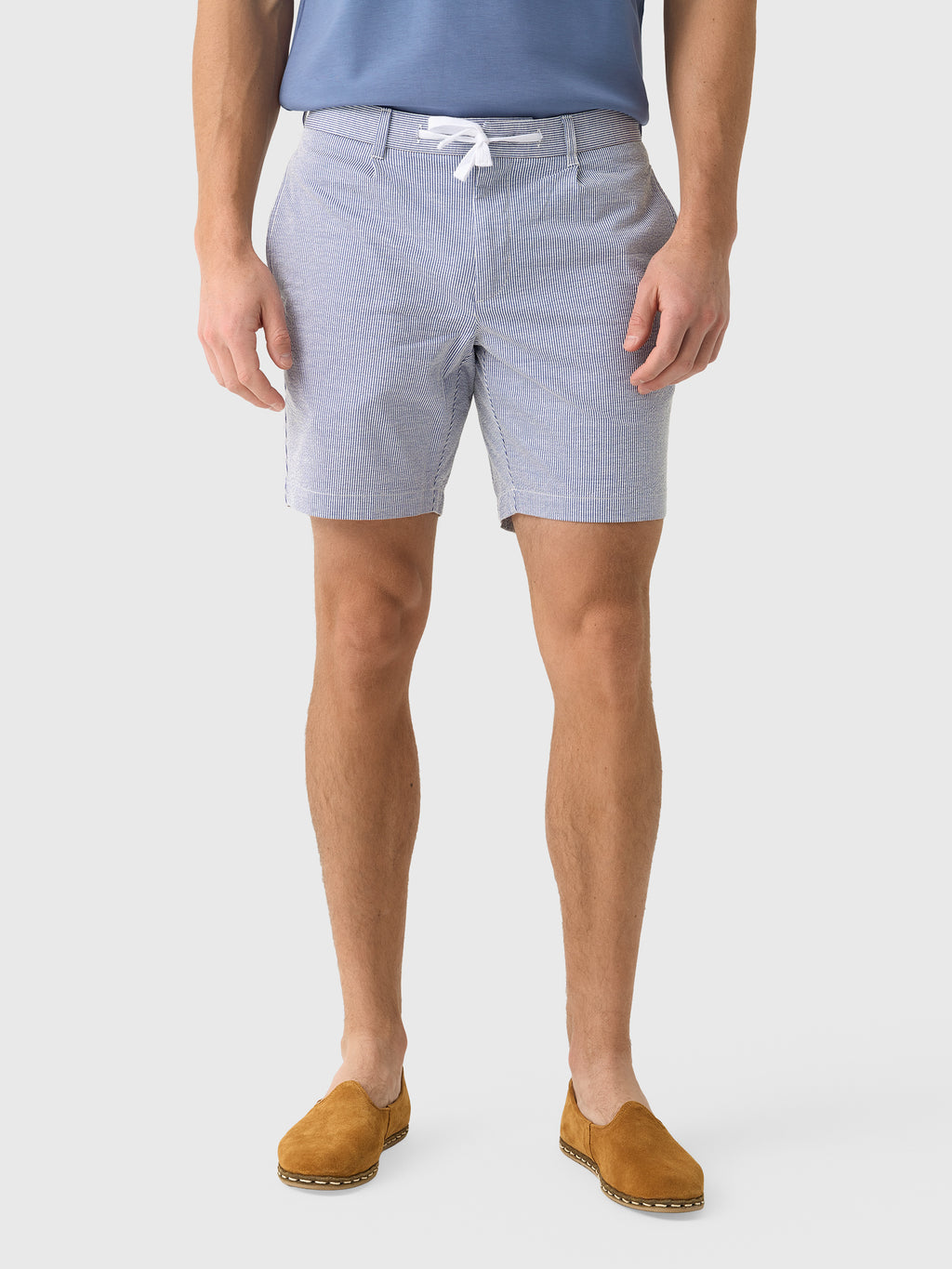 RYE51 Men's Flex Seersucker Drawstring Short - Saint Bernard