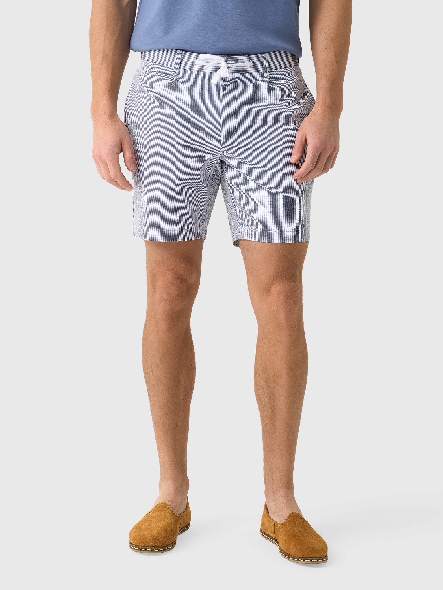 RYE51 Men's Flex Seersucker Drawstring Short - Saint Bernard