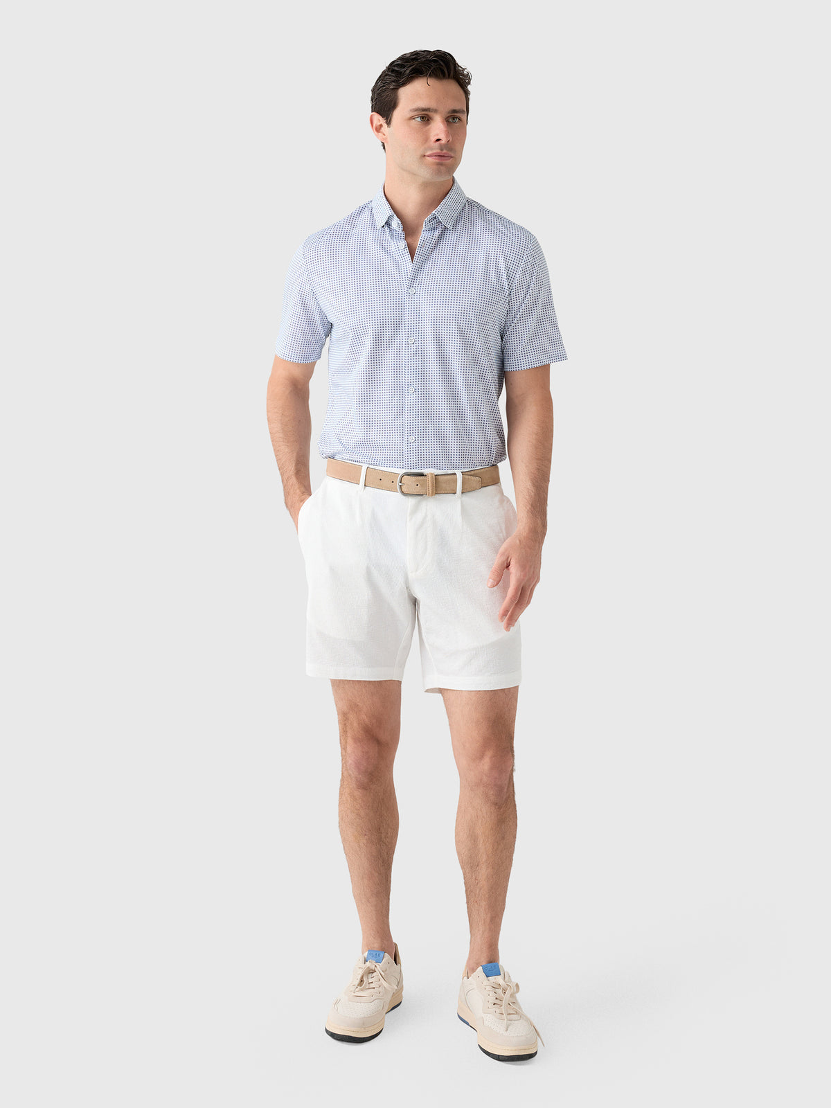 RYE51 Men's Flex Seersucker Drawstring Short - Saint Bernard