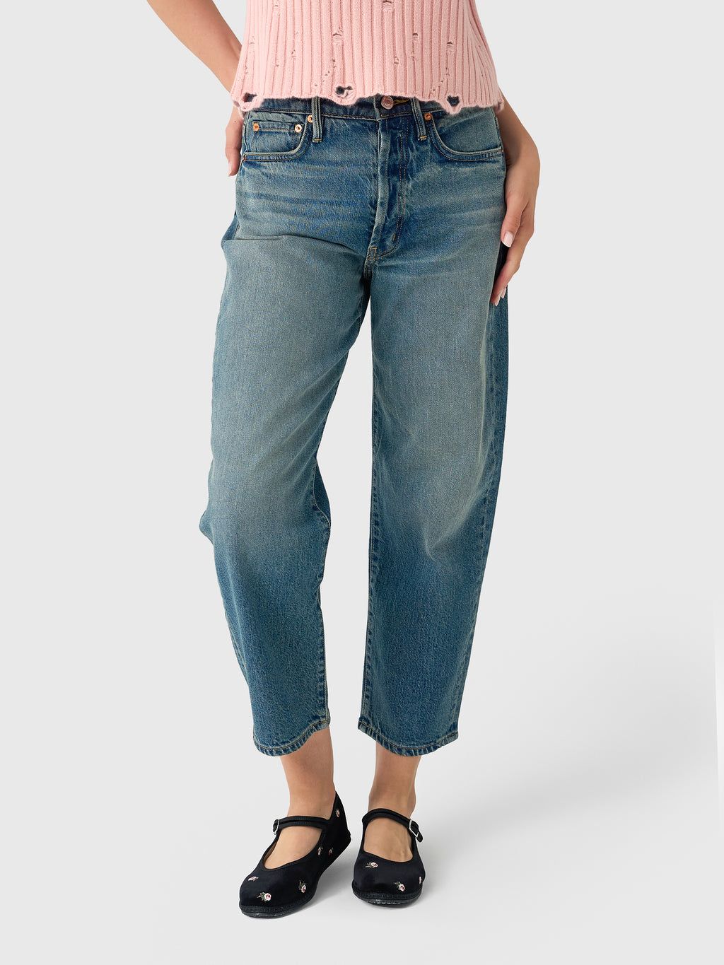 Betro Simone Women's Ellen Bow Leg Jean - Saint Bernard