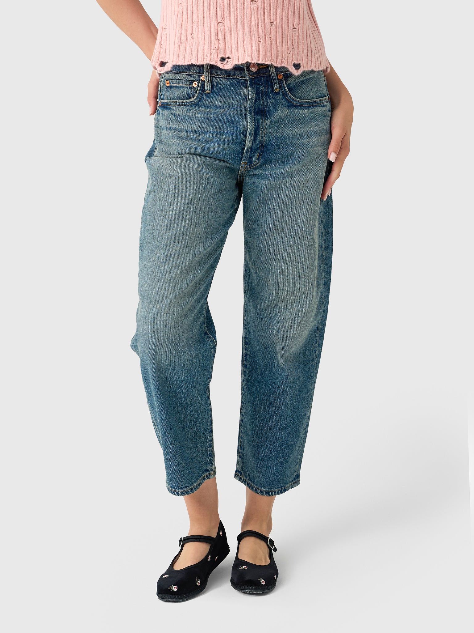 Betro Simone Women's Ellen Bow Leg Jean - Saint Bernard