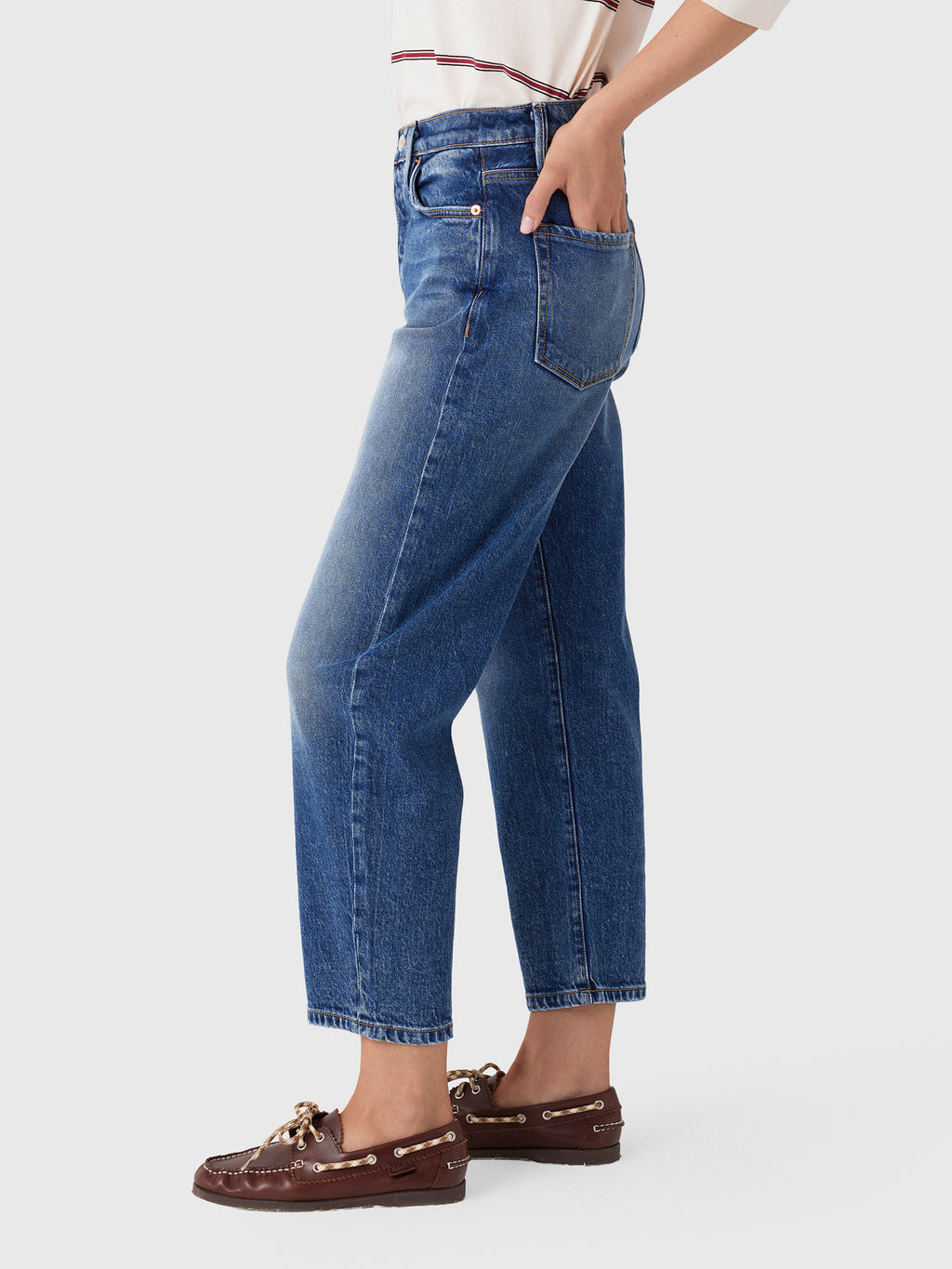 Betro Simone Women's Ellen Barrel Leg Jean - Saint Bernard