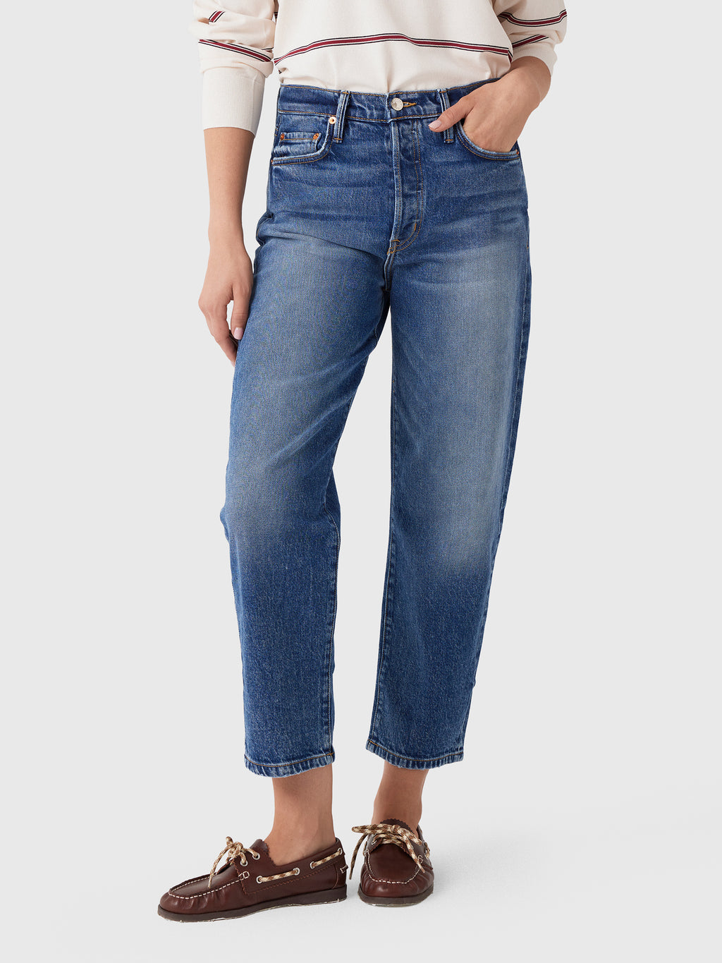 Betro Simone Women's Ellen Barrel Leg Jean - Saint Bernard