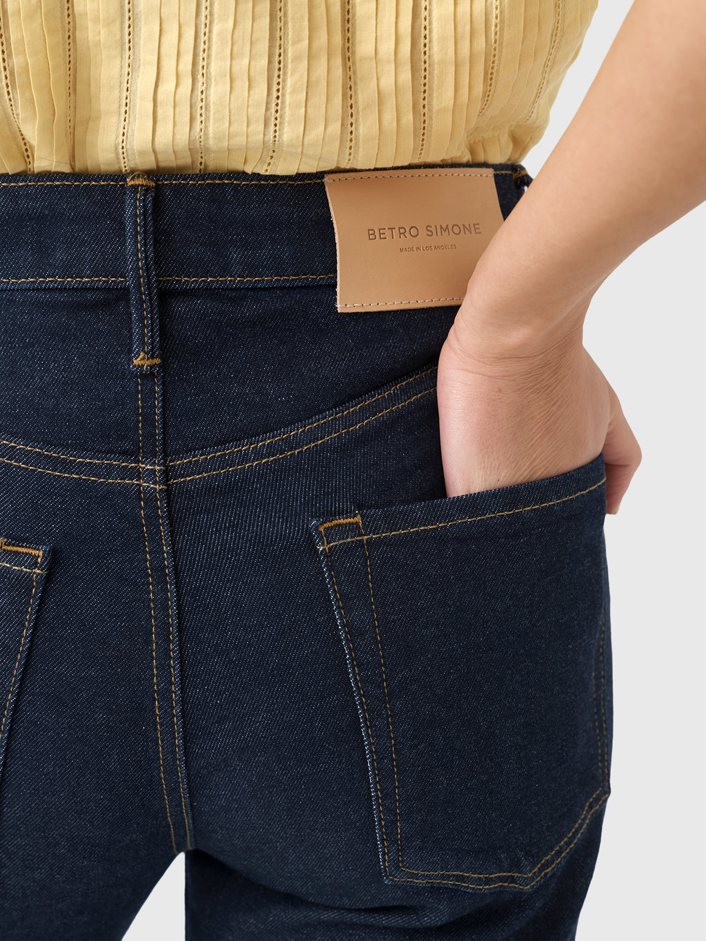 Betro Simone Women's Janine Crop Kick Jean - Saint Bernard