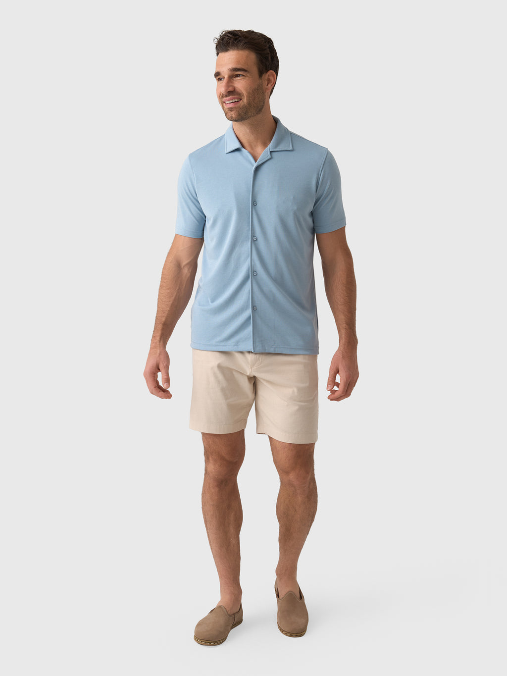 RYE51 Men's The Brody Double Knit Cabana Shirt - Saint Bernard