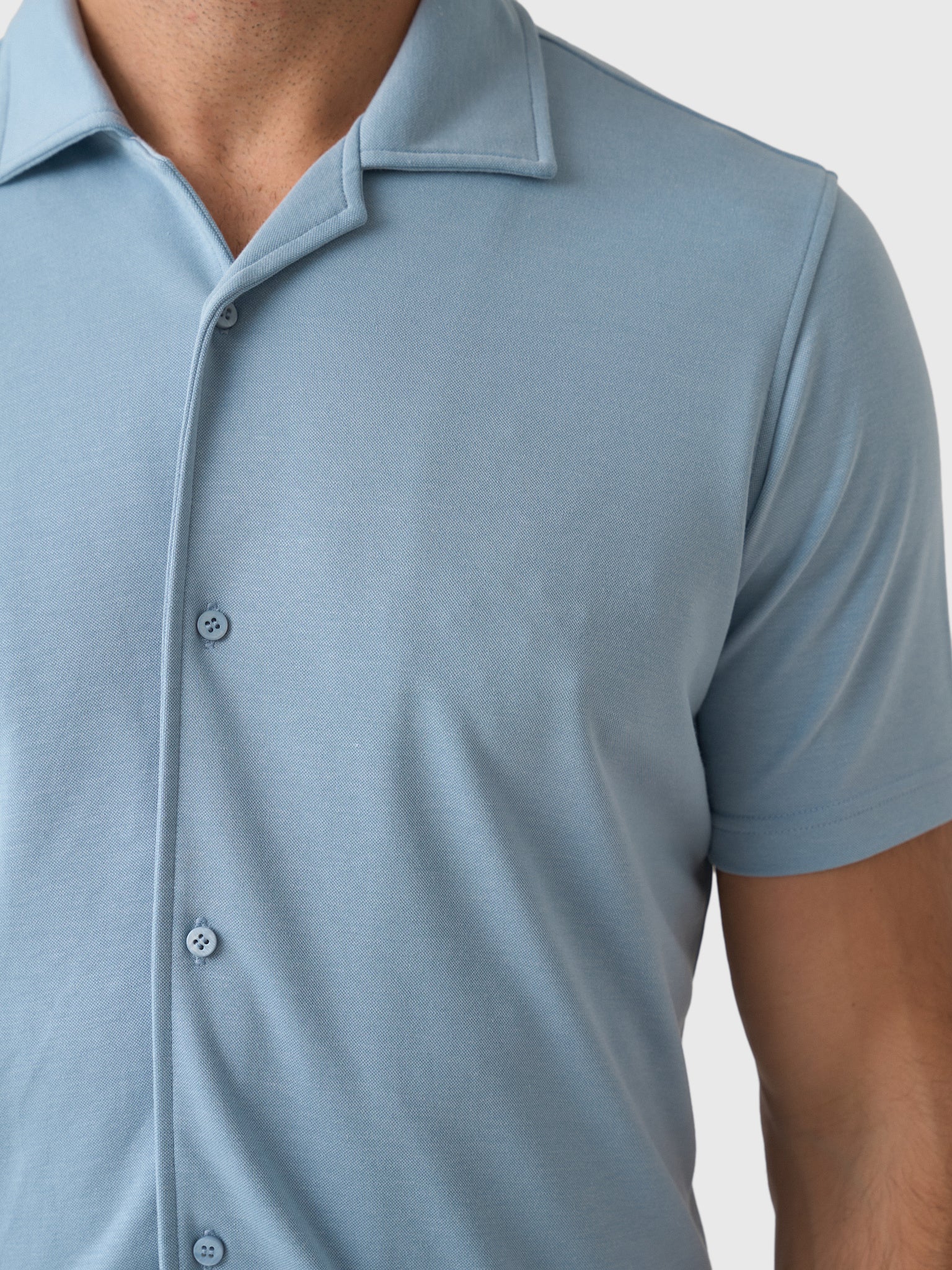 RYE51 Men's The Brody Double Knit Cabana Shirt - Saint Bernard