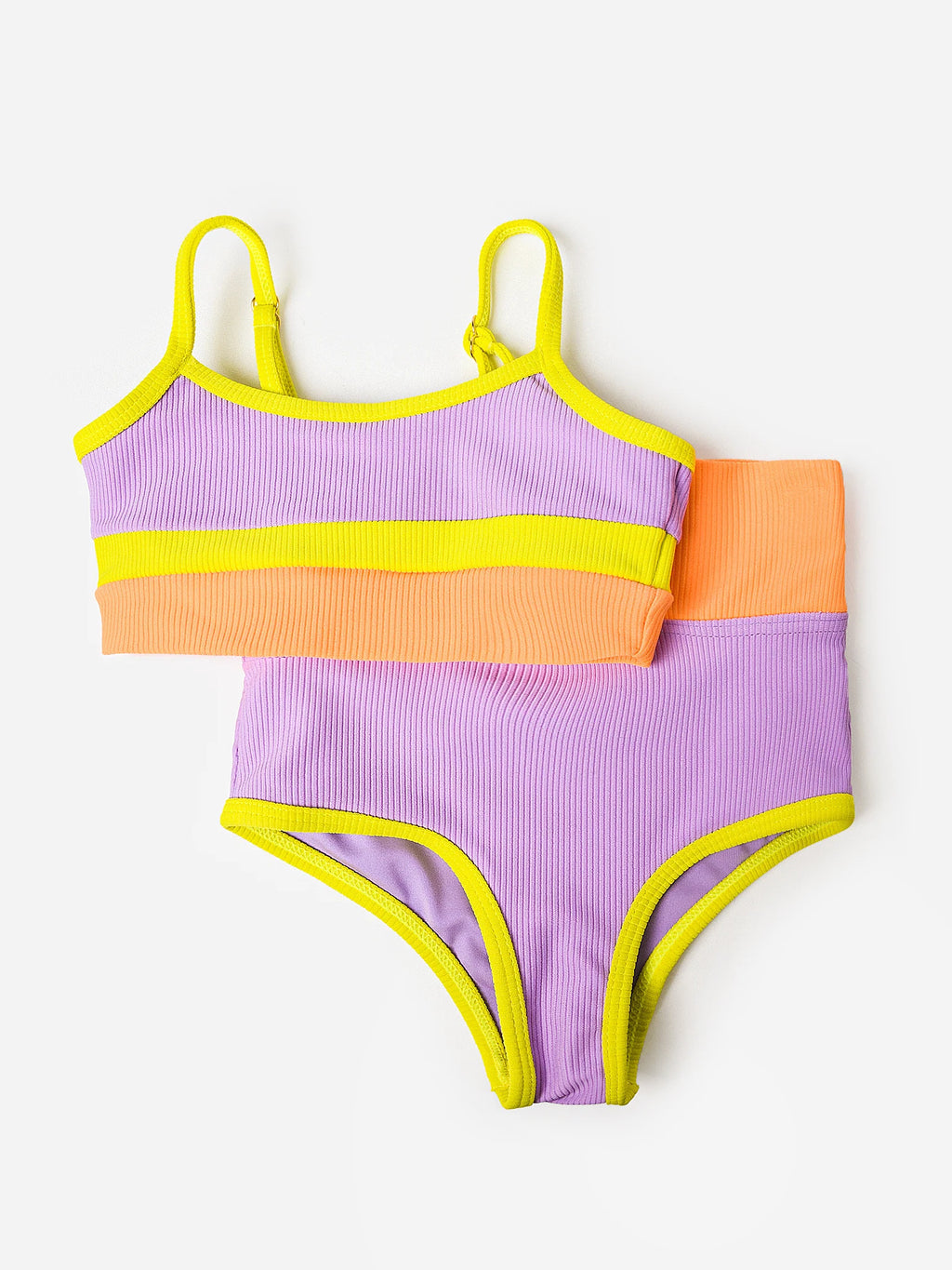 Beach Riot Girls' Little Eva Top Emmie Bottom Bikini Set - Saint Bernard