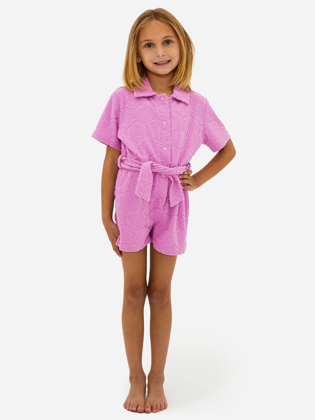 Beach Riot Girls' Little Gia Romper - Saint Bernard