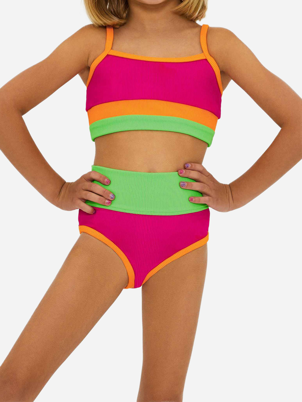 Beach Riot Girls' Little Eva + Emmie Bikini Set - Saint Bernard