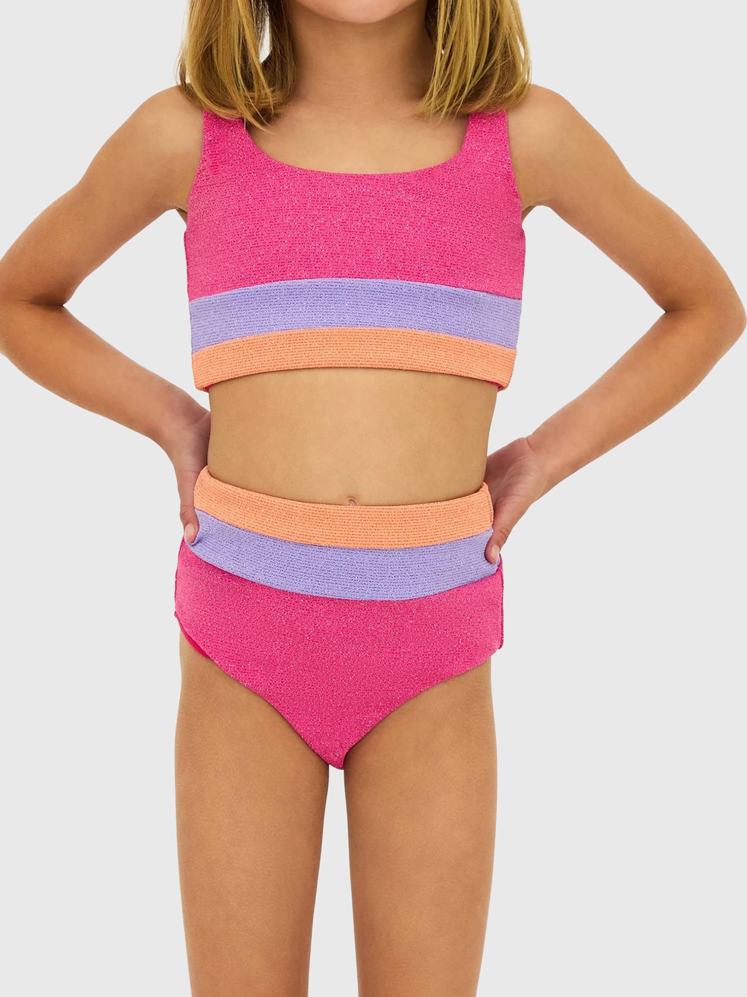 Beach Riot Girls' Little Mackenzie + Heidi Bikini Set - Saint Bernard