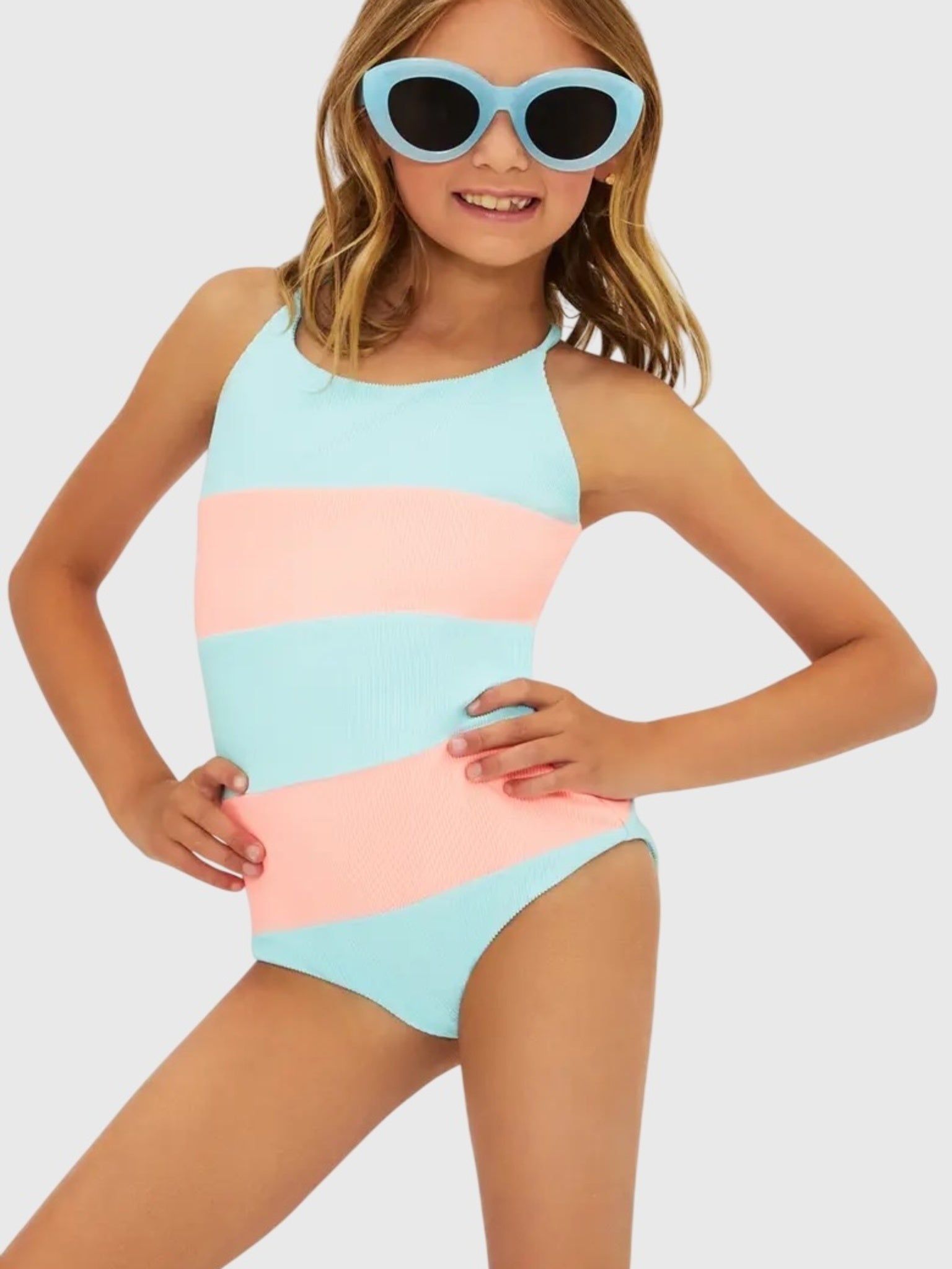 Beach Riot Girls' Little Calista One-Piece Swimsuit - Saint Bernard