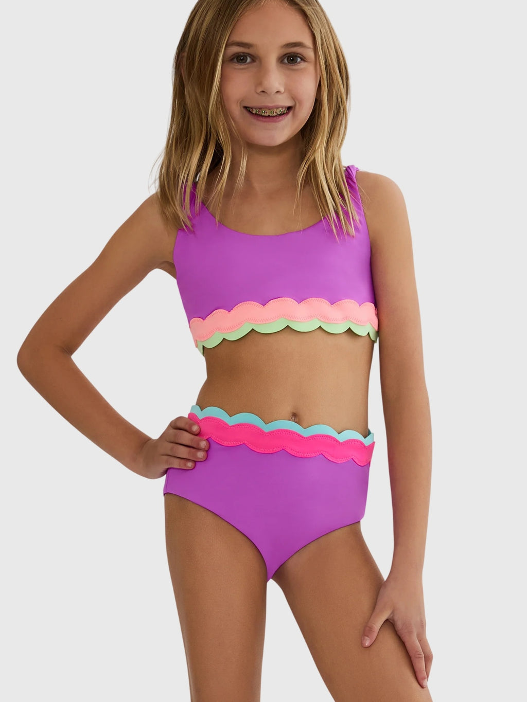 Beach Riot Girls' Little Marin & Harriet Bikini Set - Saint Bernard