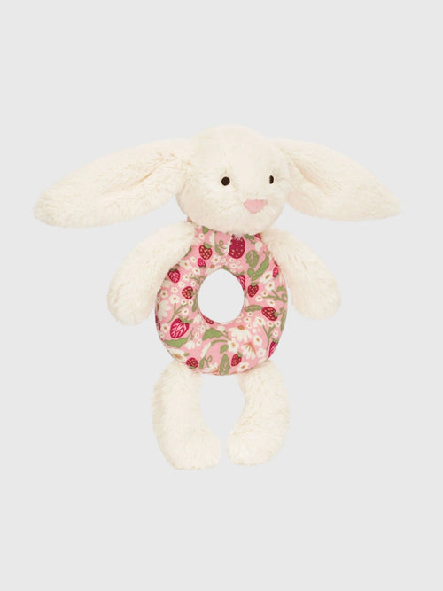 Jellycat Blossom Cream Bunny 'Berry' Ring Rattle
