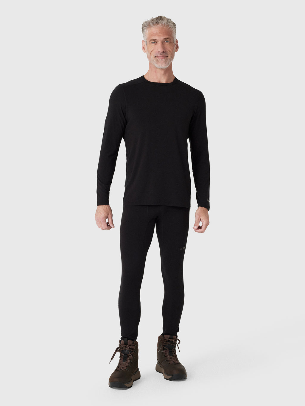 Le Bent Men's Midweight Crew Base Layer Top - Saint Bernard