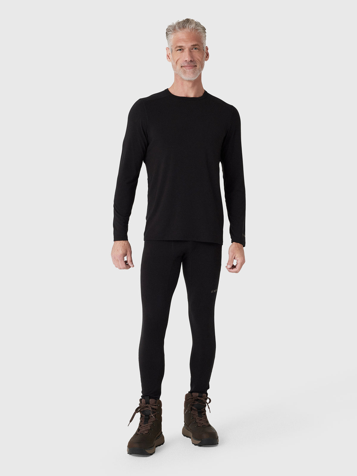 Le Bent Men's Midweight Crew Base Layer Top - Saint Bernard