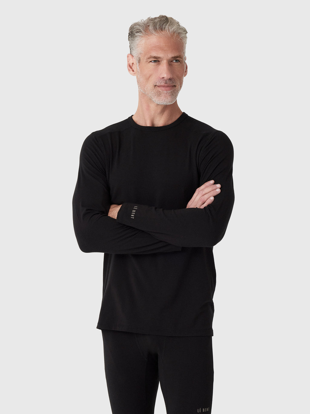 Le Bent Men's Midweight Crew Base Layer Top - Saint Bernard