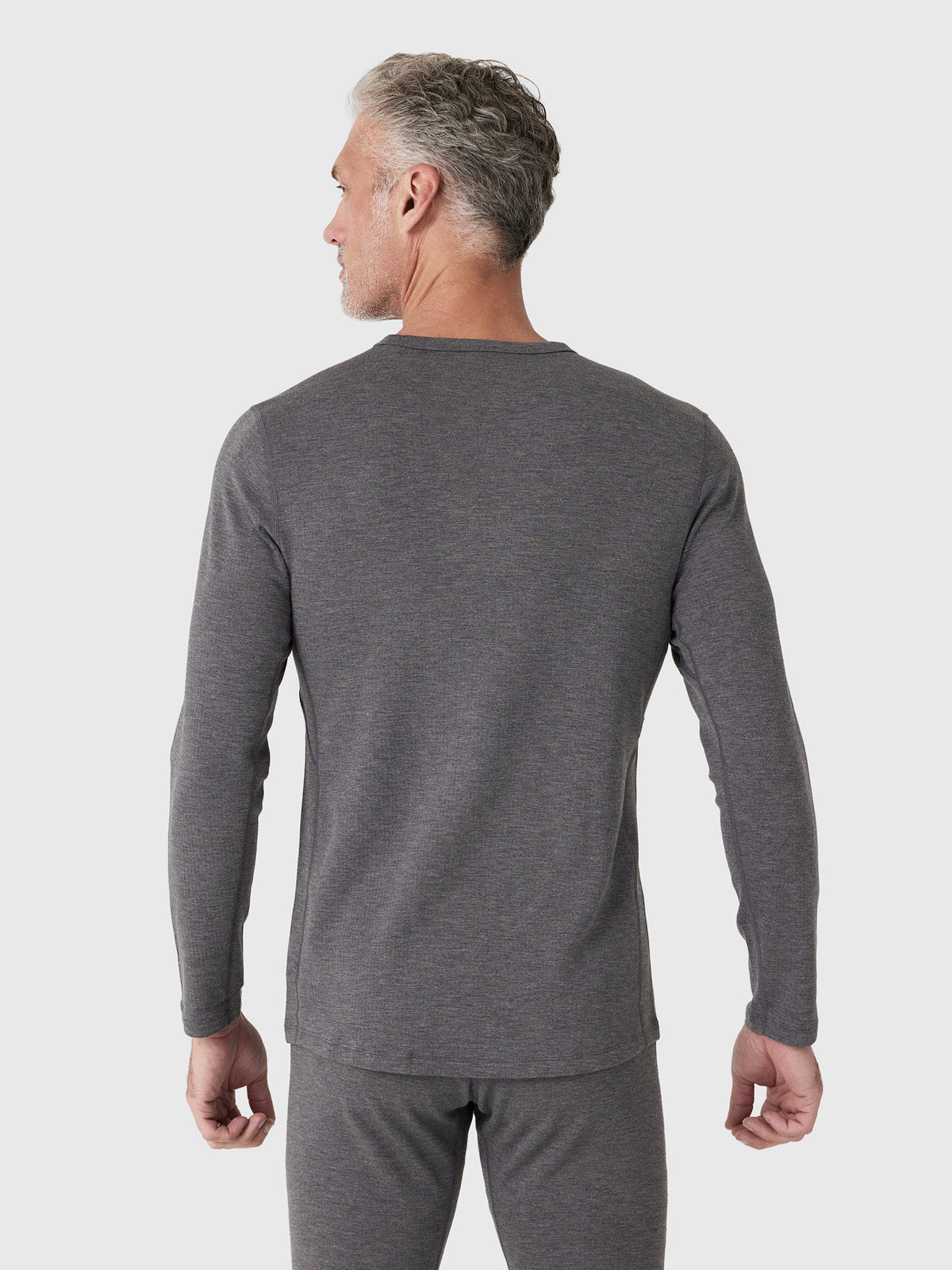 Le Bent Men's Heavyweight Grid Fleece Crew Base Layer Top - Saint Bernard