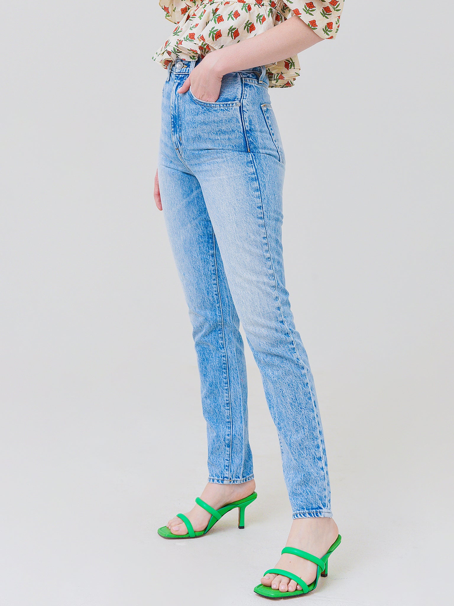 SLVRLAKE Women's Beatnik High Rise Slim Jean - Saint Bernard